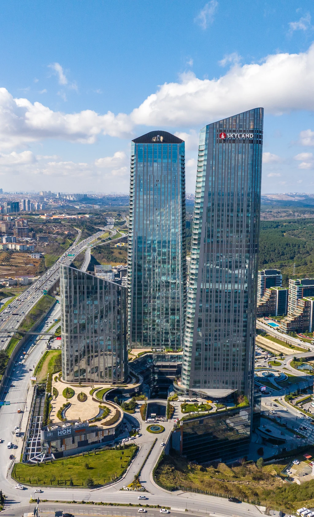 The Skyland İstanbul towers in Sarıyer, Istanbul